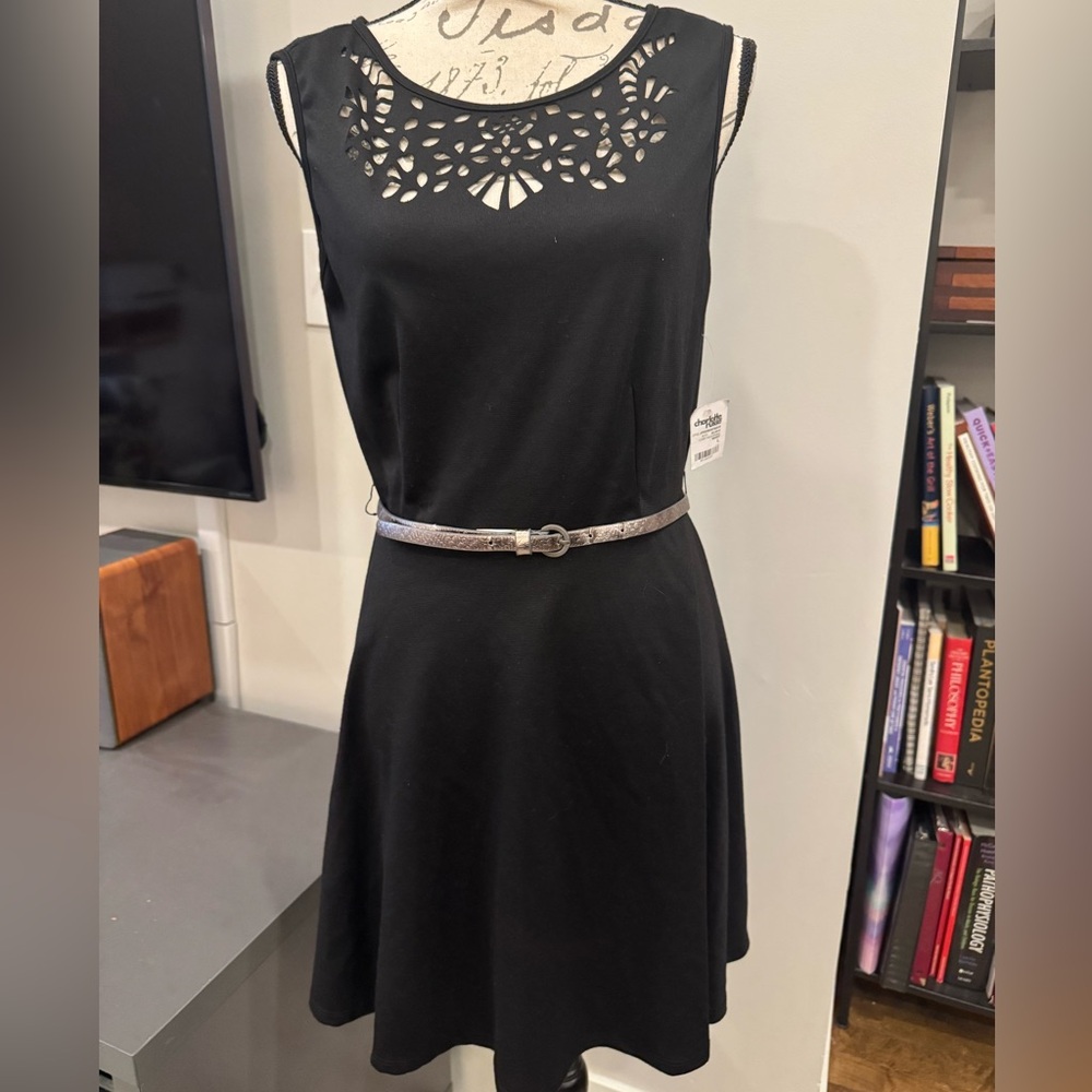 Charlotte Russe Black Mini Dress with Cutout Design